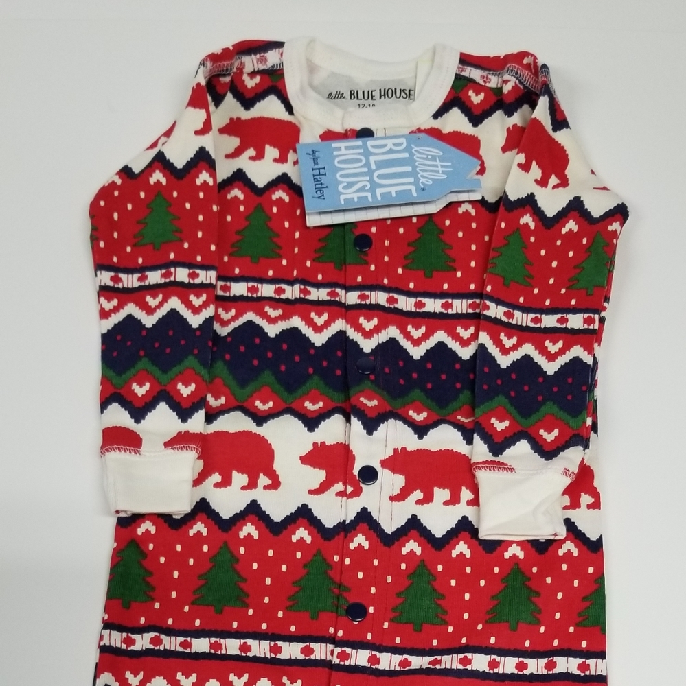 Fair Isle Bear Baby Union Suit